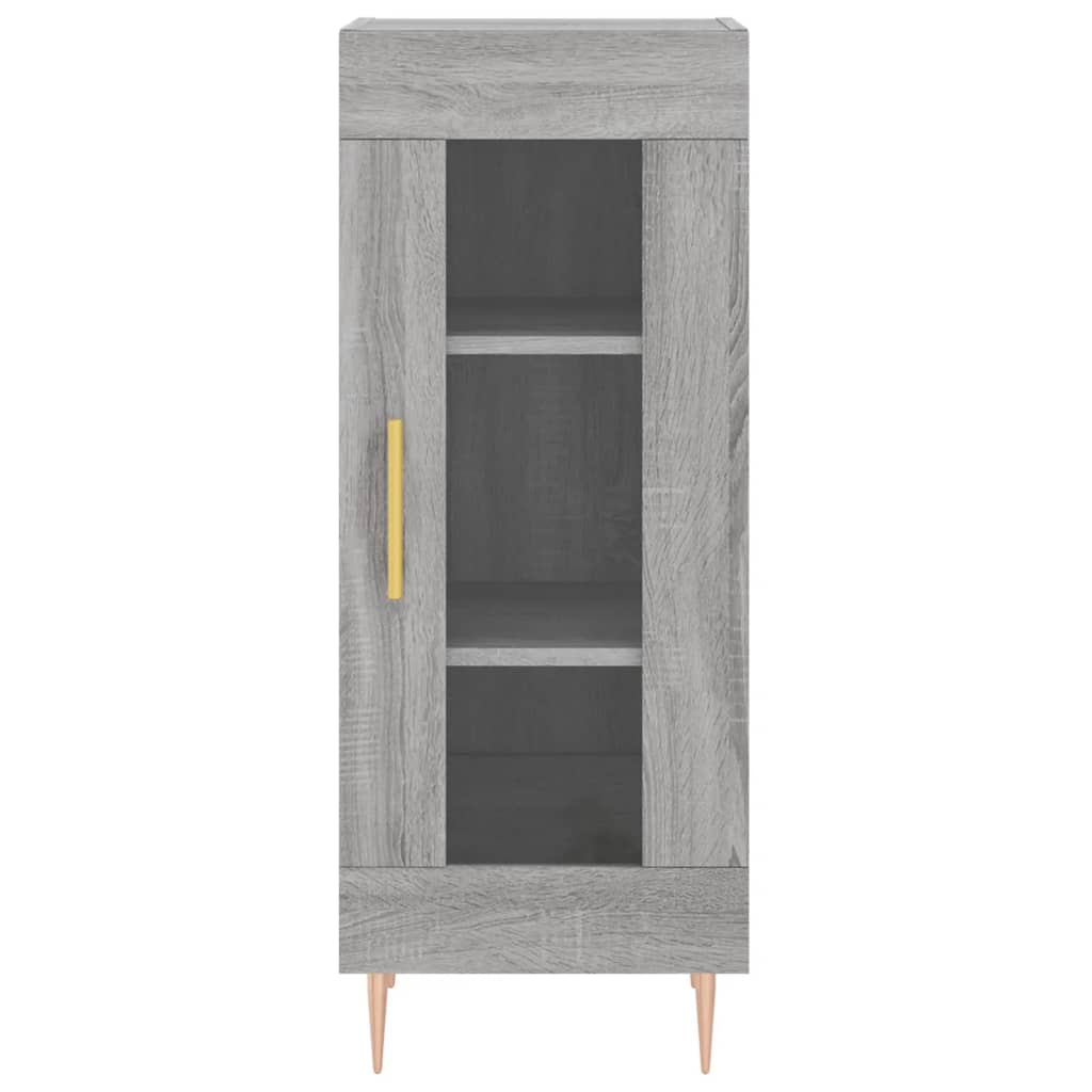 Dressoir 34,5X34X90 Cm Bewerkt Hout Eikenkleurig