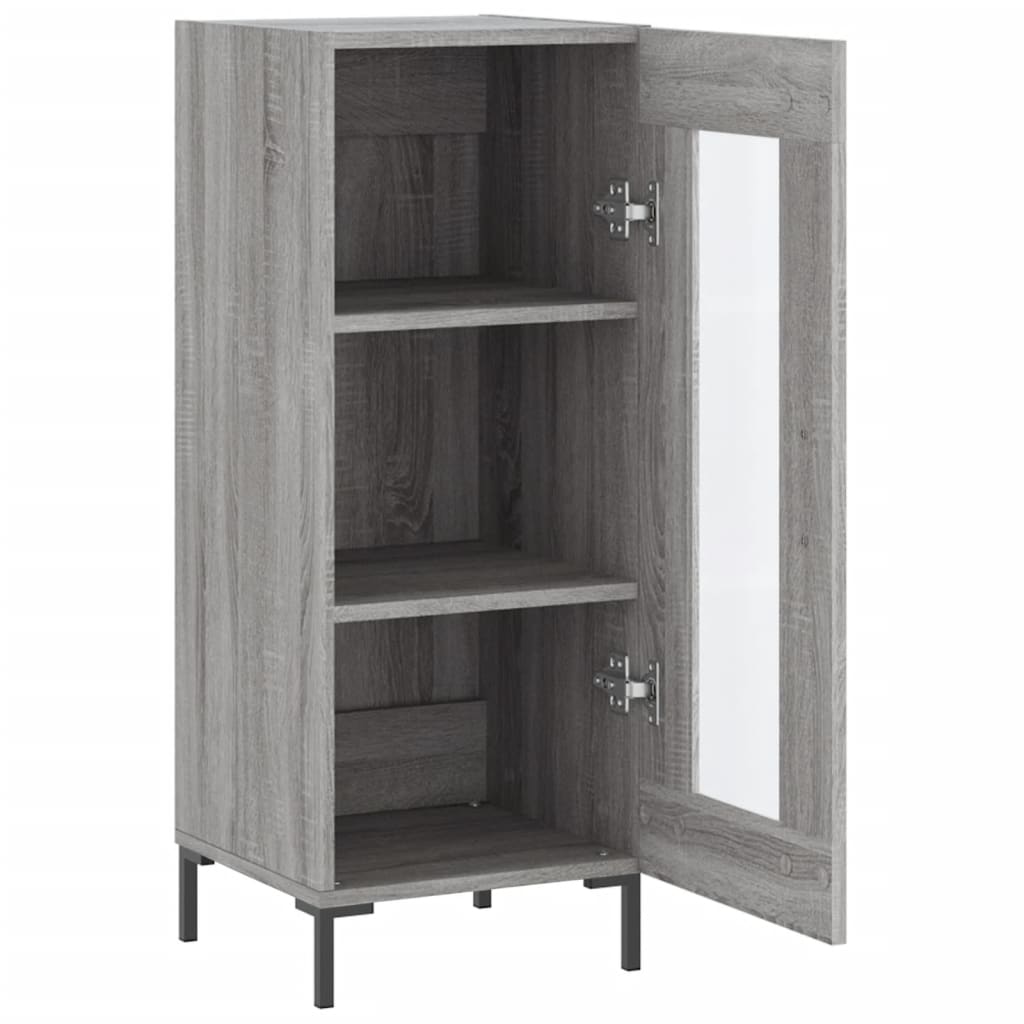 Dressoir 34,5X34X90 Cm Bewerkt Hout Eikenkleurig