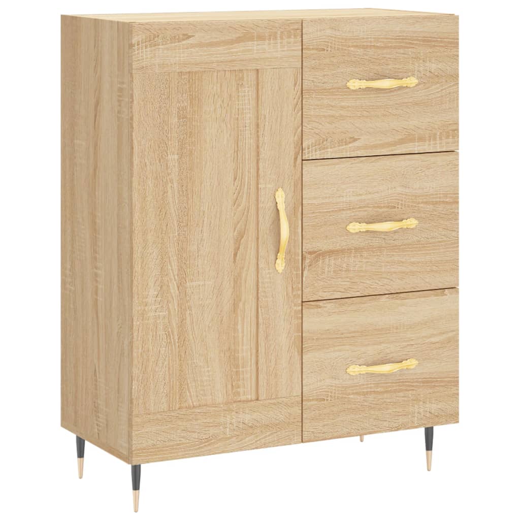 Dressoir 69,5X34X90 Cm Bewerkt Hout Kleurig