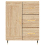 Dressoir 69,5X34X90 Cm Bewerkt Hout Kleurig