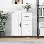 Dressoir 69,5X34X90 Cm Bewerkt Hout Eikenkleurig