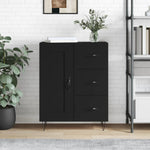 Dressoir 69,5X34X90 Cm Bewerkt Hout Eikenkleurig