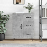 Dressoir 69,5X34X90 Cm Bewerkt Hout Eikenkleurig
