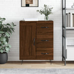 Dressoir 69,5X34X90 Cm Bewerkt Hout Eikenkleurig