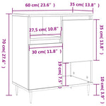 Dressoir 60X35X70 Cm Bewerkt Hout Kleurig