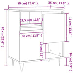 Dressoir 60X35X70 Cm Bewerkt Hout Kleurig