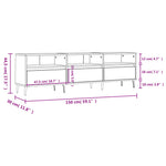 Tv-Meubel 150X30X44,5 Cm Bewerkt Hout