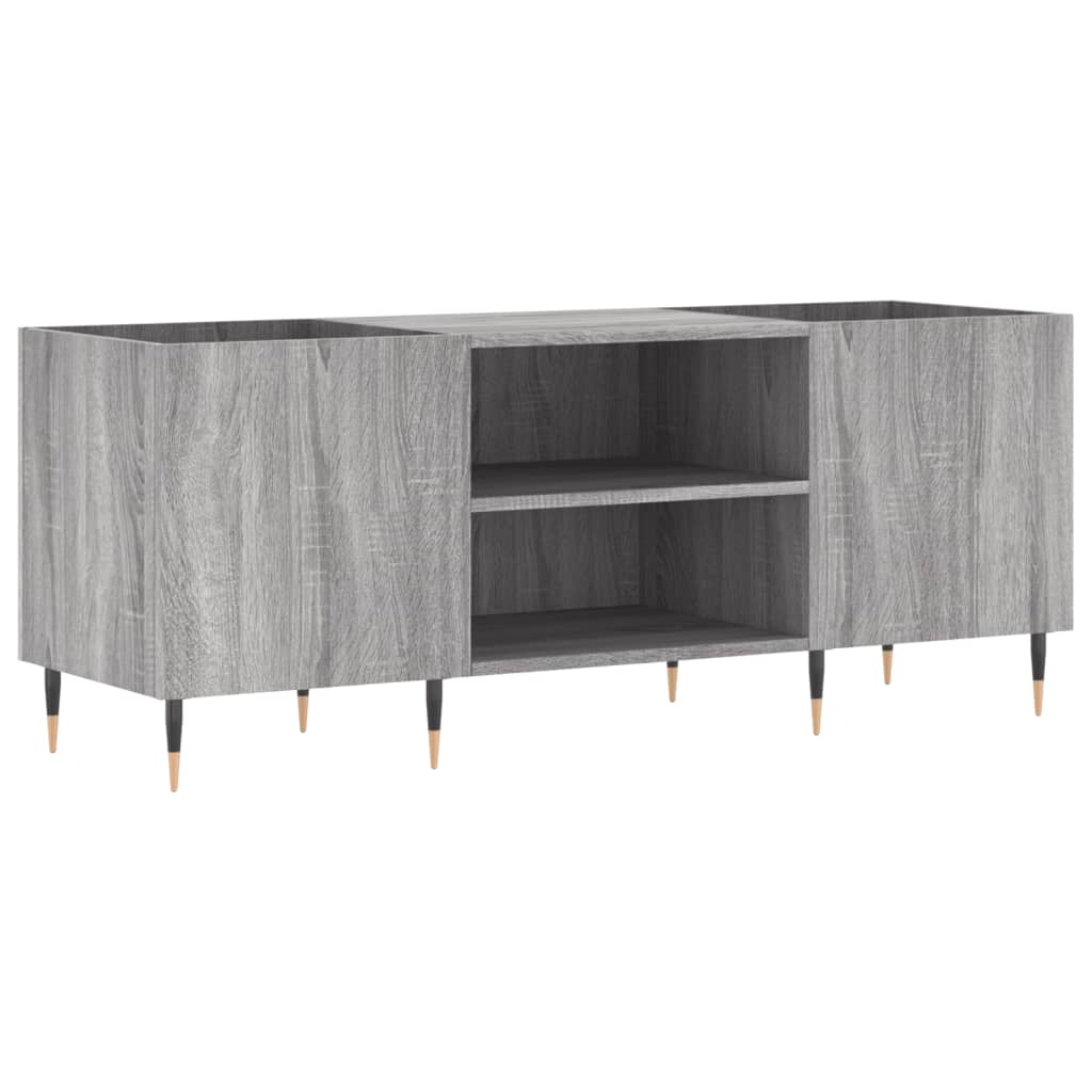 Platenkast 121X38X48 Cm Bewerkt Hout Eikenkleurig