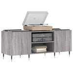 Platenkast 121X38X48 Cm Bewerkt Hout Eikenkleurig