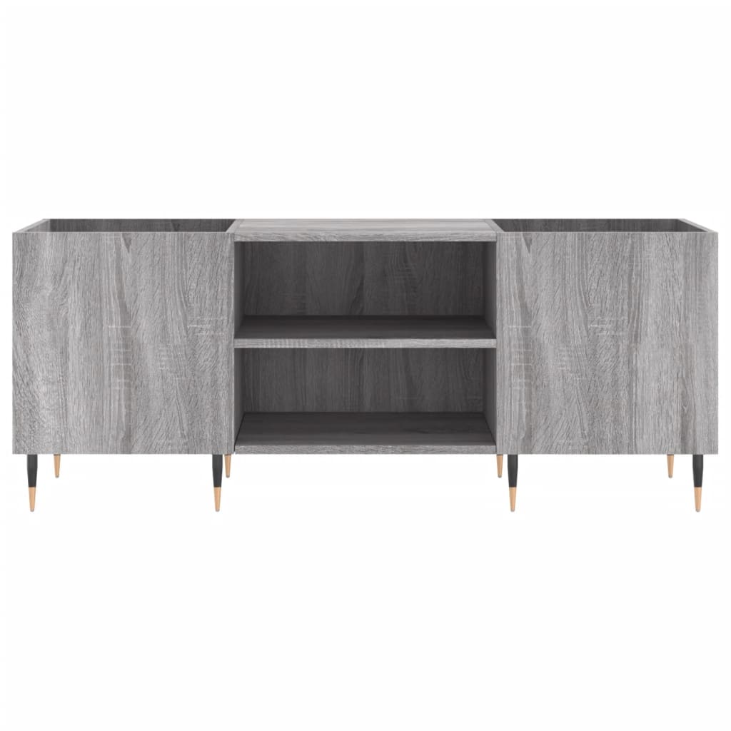 Platenkast 121X38X48 Cm Bewerkt Hout Eikenkleurig