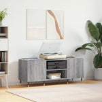 Platenkast 121X38X48 Cm Bewerkt Hout Eikenkleurig