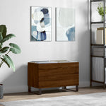 Platenkast 74,5X38X48 Cm Bewerkt Hout Kleurig