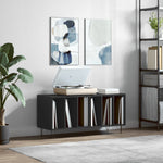 Platenkast 100X38X48 Cm Bewerkt Hout Eikenkleurig