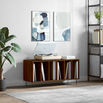 Platenkast 100X38X48 Cm Bewerkt Hout Eikenkleurig