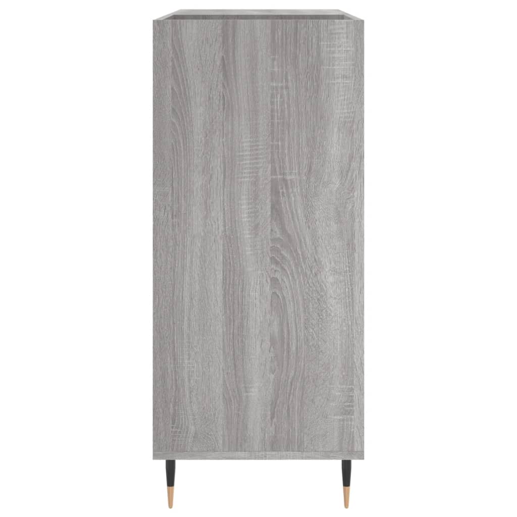 Platenkast 84,5X38X89 Cm Bewerkt Hout Eikenkleurig