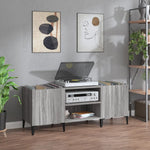 Platenkast 84,5X38X48 Cm Bewerkt Hout Eikenkleurig