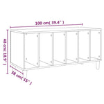 Platenkast 100X38X48 Cm Bewerkt Hout