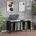 Platenkast 100X38X48 Cm Bewerkt Hout Eikenkleurig