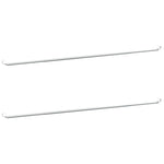 Gordijnrails 2 St Aluminium Wit En Zilverkleurig