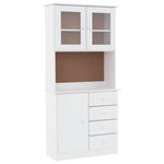 Hoge Kast Alta 77X35X165 Cm Massief Grenenhout