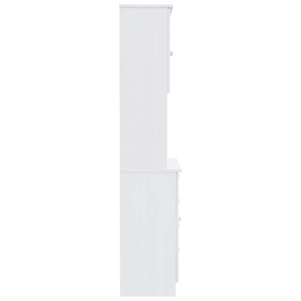 Hoge Kast Alta 77X35X165 Cm Massief Grenenhout