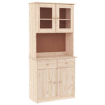 Hoge Kast Alta 77X35X165 Cm Massief Grenenhout