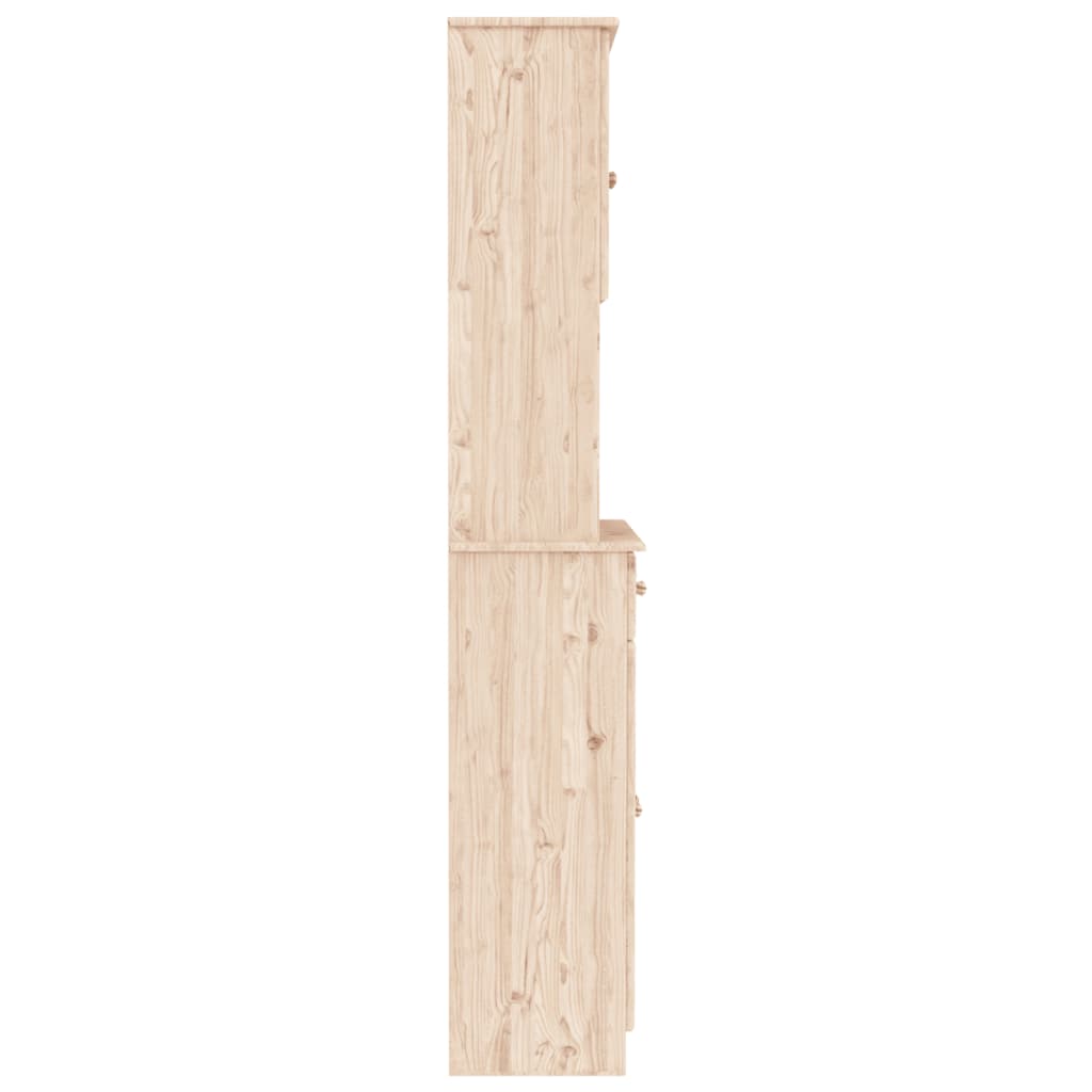 Hoge Kast Alta 77X35X188 Cm Massief Grenenhout