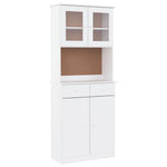 Hoge Kast Alta 77X35X188 Cm Massief Grenenhout