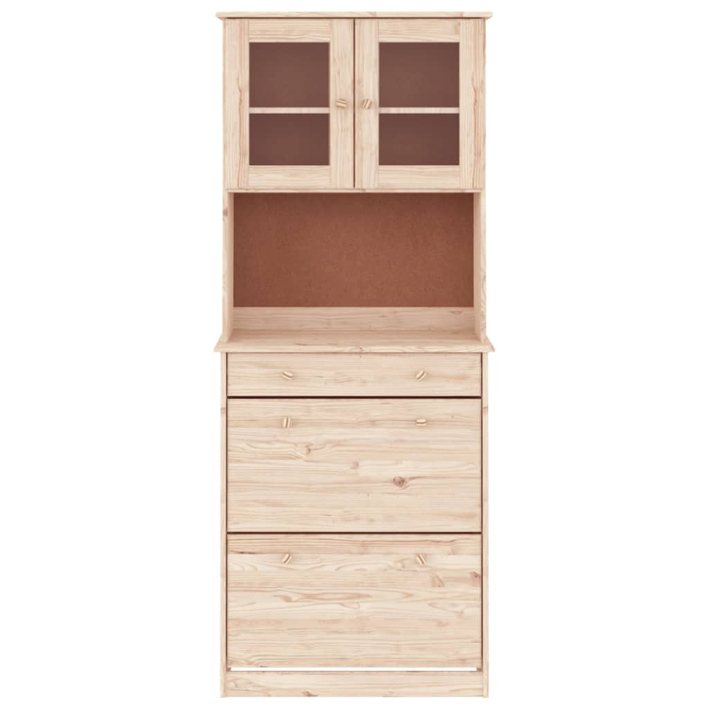 Hoge Kast Alta 77X35X188 Cm Massief Grenenhout