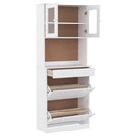 Hoge Kast Alta 77X35X188 Cm Massief Grenenhout