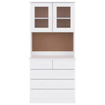 Hoge Kast Alta 77X35X165 Cm Massief Grenenhout