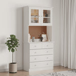 Hoge Kast Alta 77X35X165 Cm Massief Grenenhout