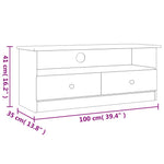 Tv-Meubel Met Lades Alta 00X35X4 Cm Massief Grenenhout