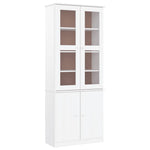 Vitrinekast Alta 77X35X186,5 Cm Massief Grenenhout