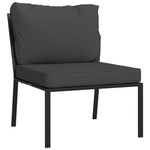 6-Delige Loungeset Met Kussens Staal