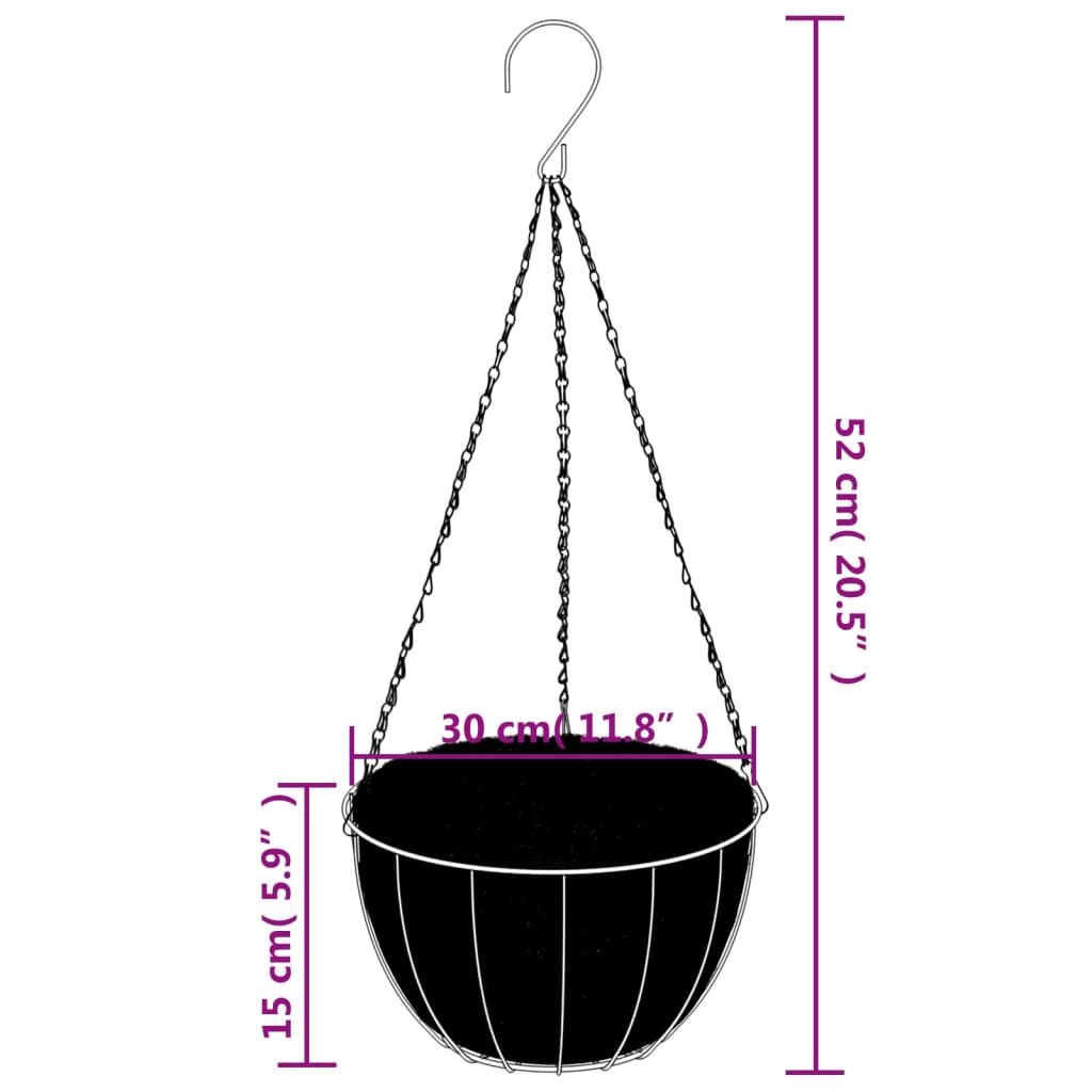 Hangmandbeugels Met Plantenbakken Staal Zwart