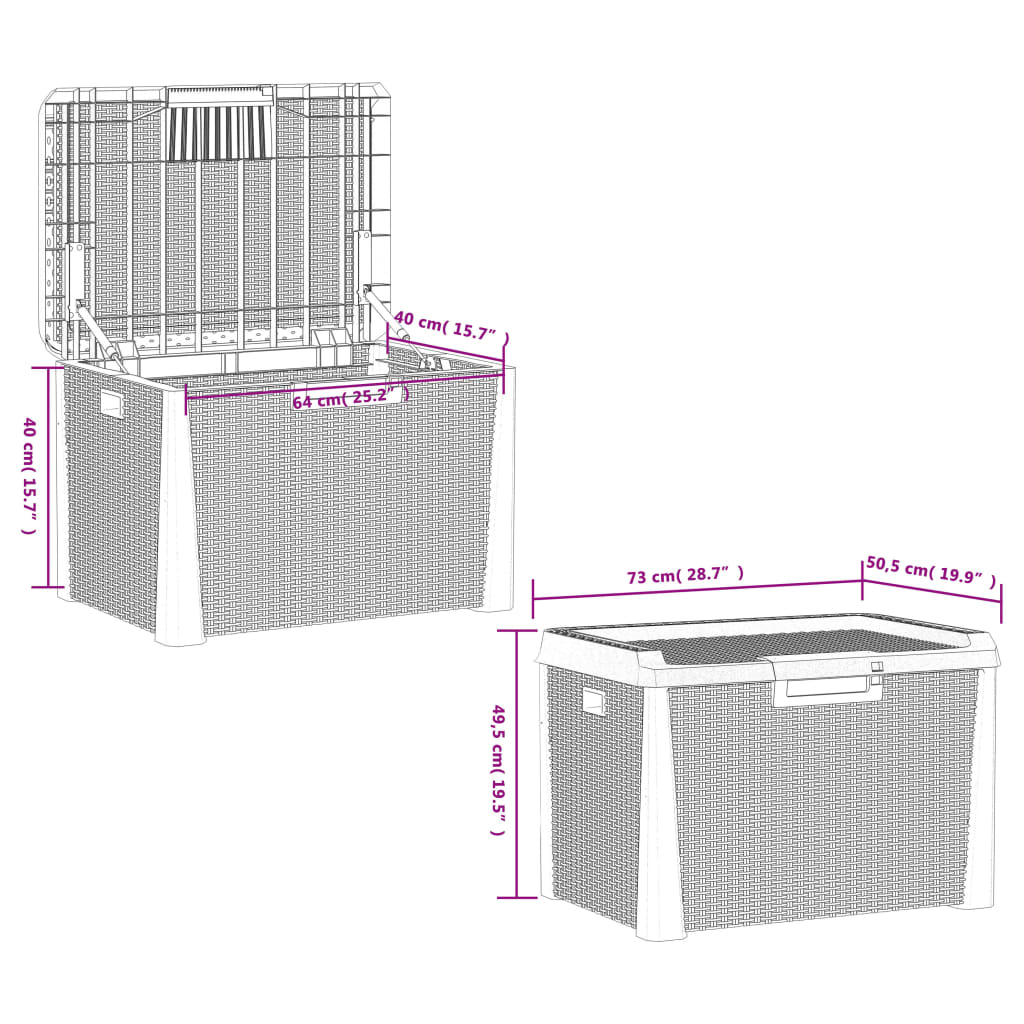 Tuinbox 125 L Polypropeen Kleurig