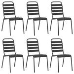 7-Delige Tuinset Staal Antracietkleurig