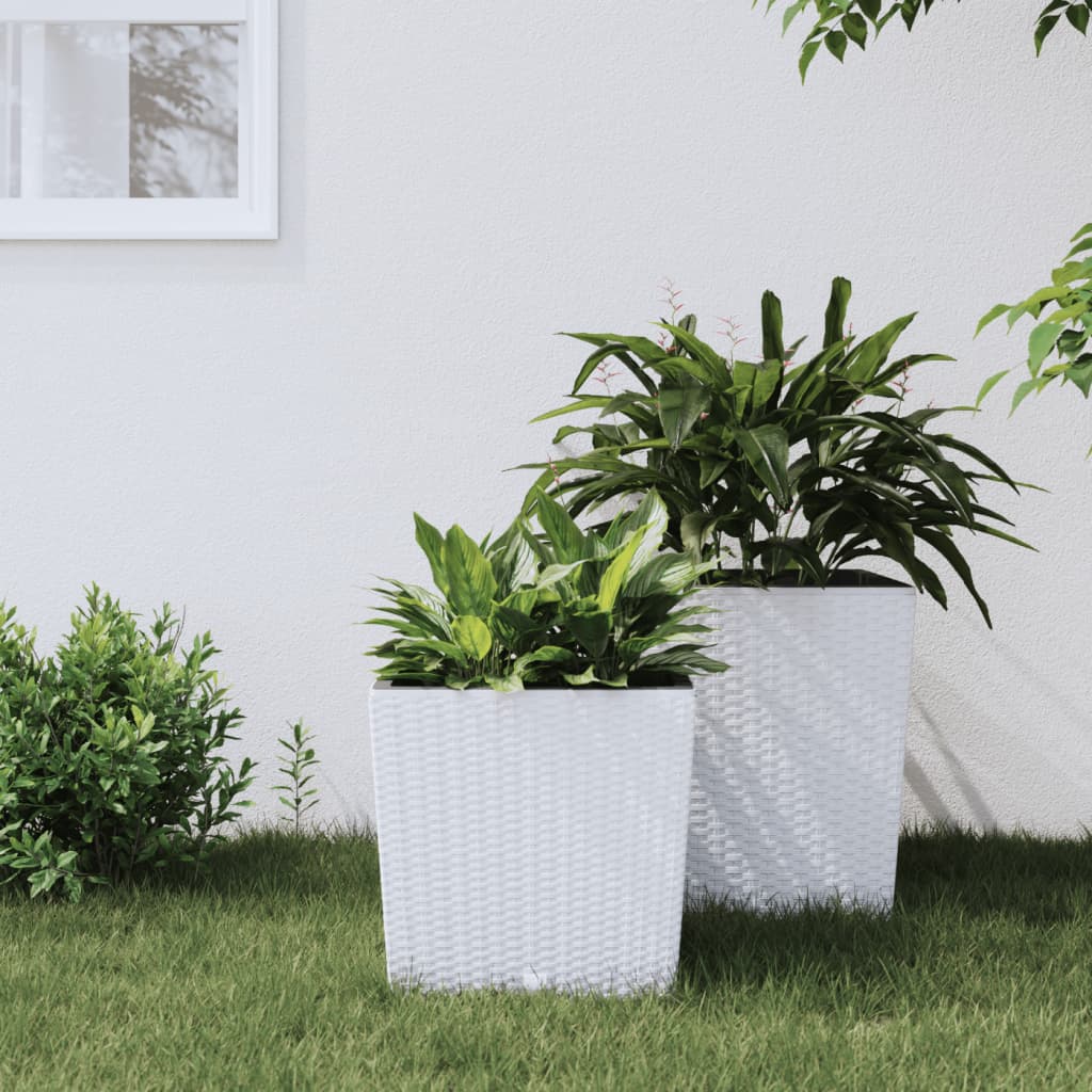 Plantenbak Met Uitneembare Bak Rattan-Look 2/ Pp