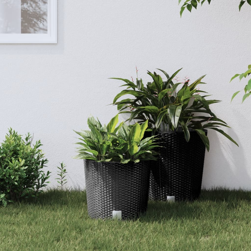 Plantenbak Met Uitneembare Bak Rattan-Look 5/5,3 L Pp