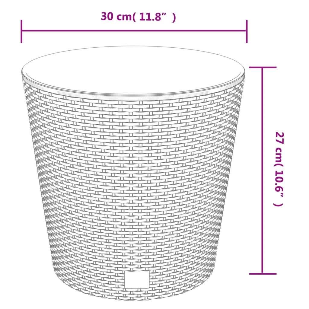 Plantenbak Met Uitneembare Bak Rattan-Look 5/5,3 L Pp