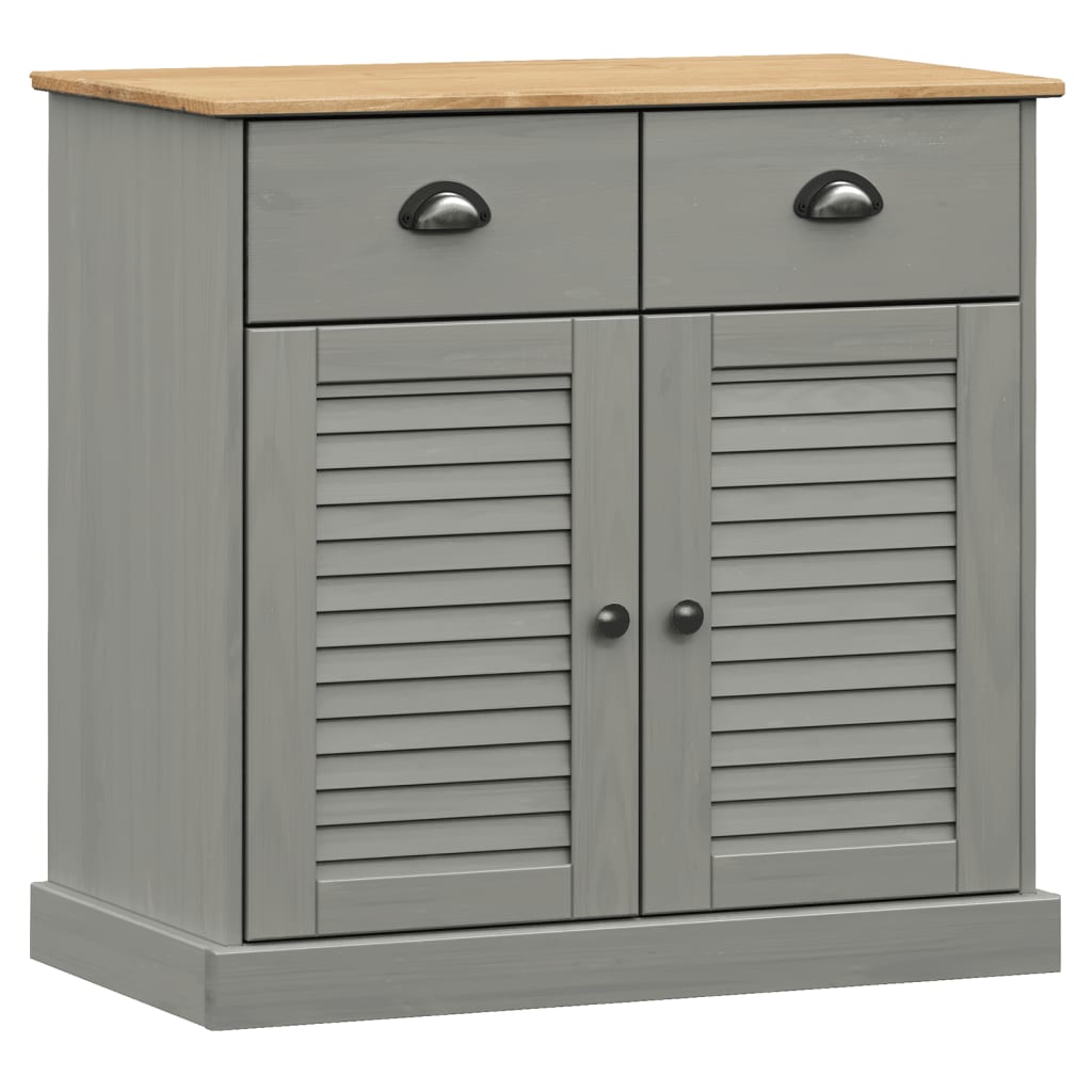 Hoge Kast Vigo 78X40X175 Cm Massief Grenenhout
