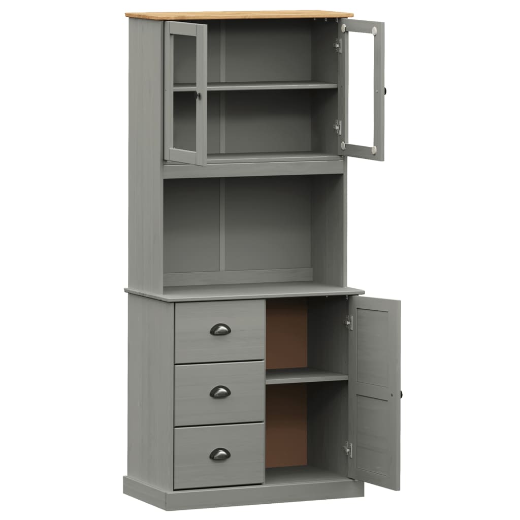 Hoge Kast Vigo 78X40X175 Cm Massief Grenenhout