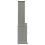 Hoge Kast Vigo 78X40X175 Cm Massief Grenenhout