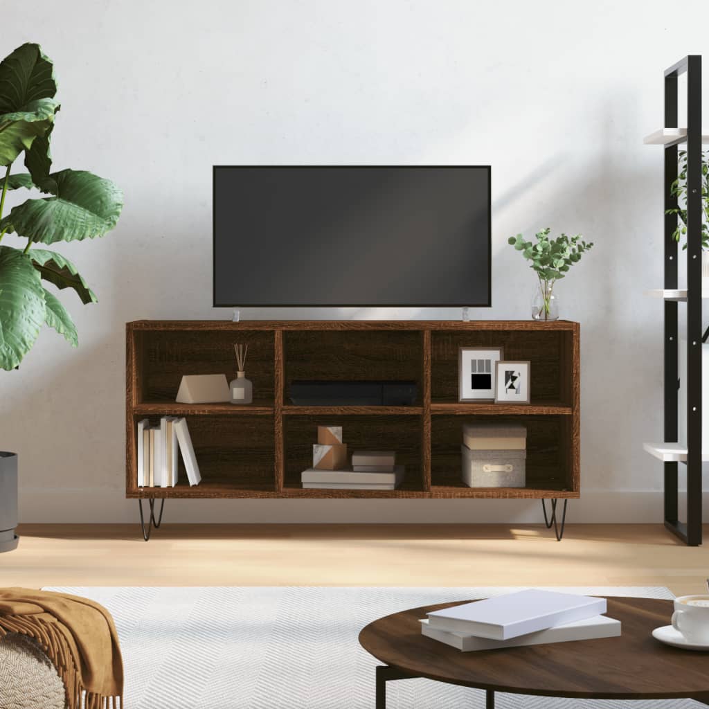 Tv-Meubel 103,5X30X50 Cm Bewerkt Hout