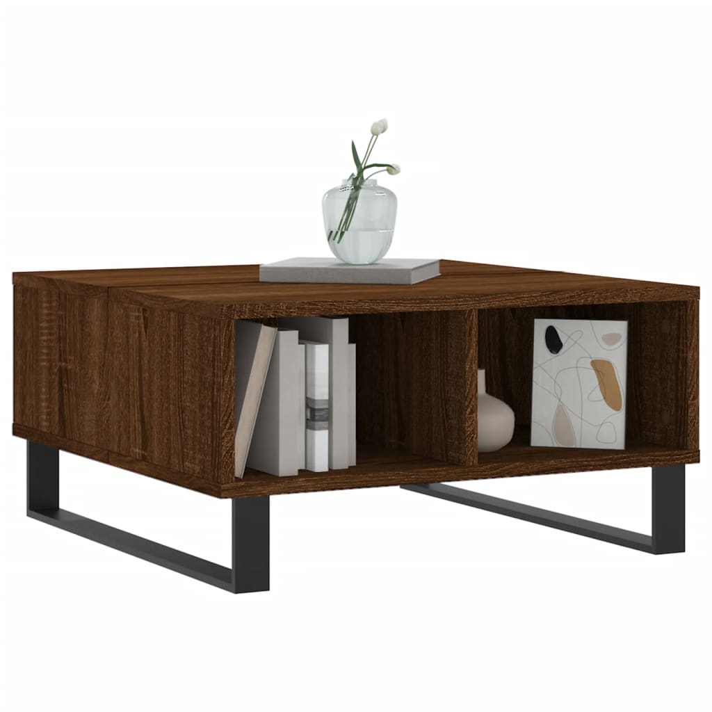 Salontafel 60X60X30 Cm Bewerkt Hout