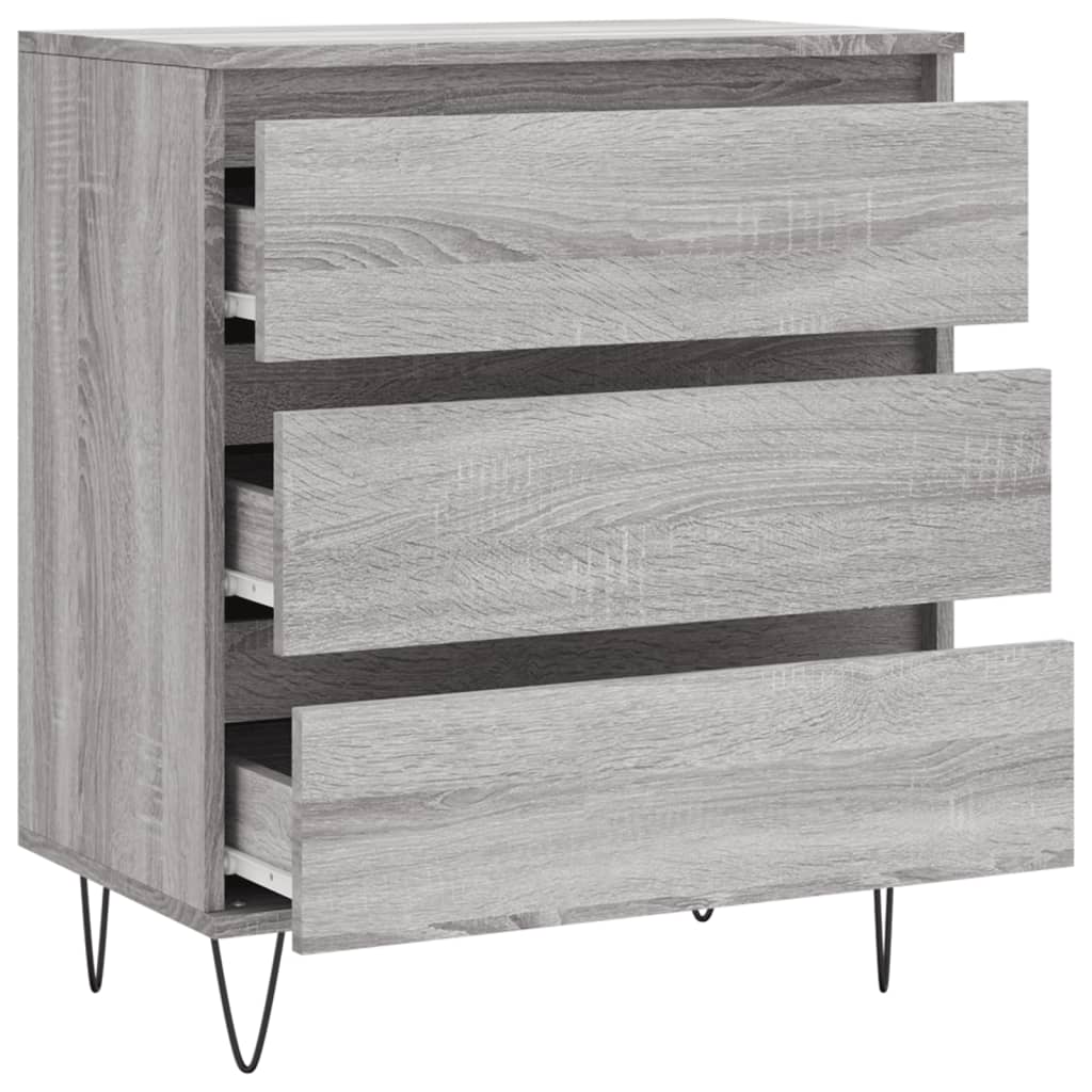 Dressoir 60X35X70 Cm Bewerkt Hout Eikenkleurig