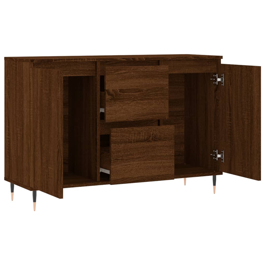 Dressoir 104X35X70 Cm Bewerkt Hout Bruin Eikenkleur