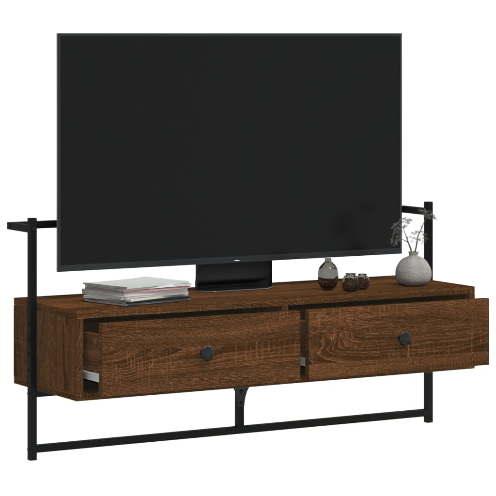 Tv-Meubel Wandgemonteerd 00,5X30X5 Cm Hout