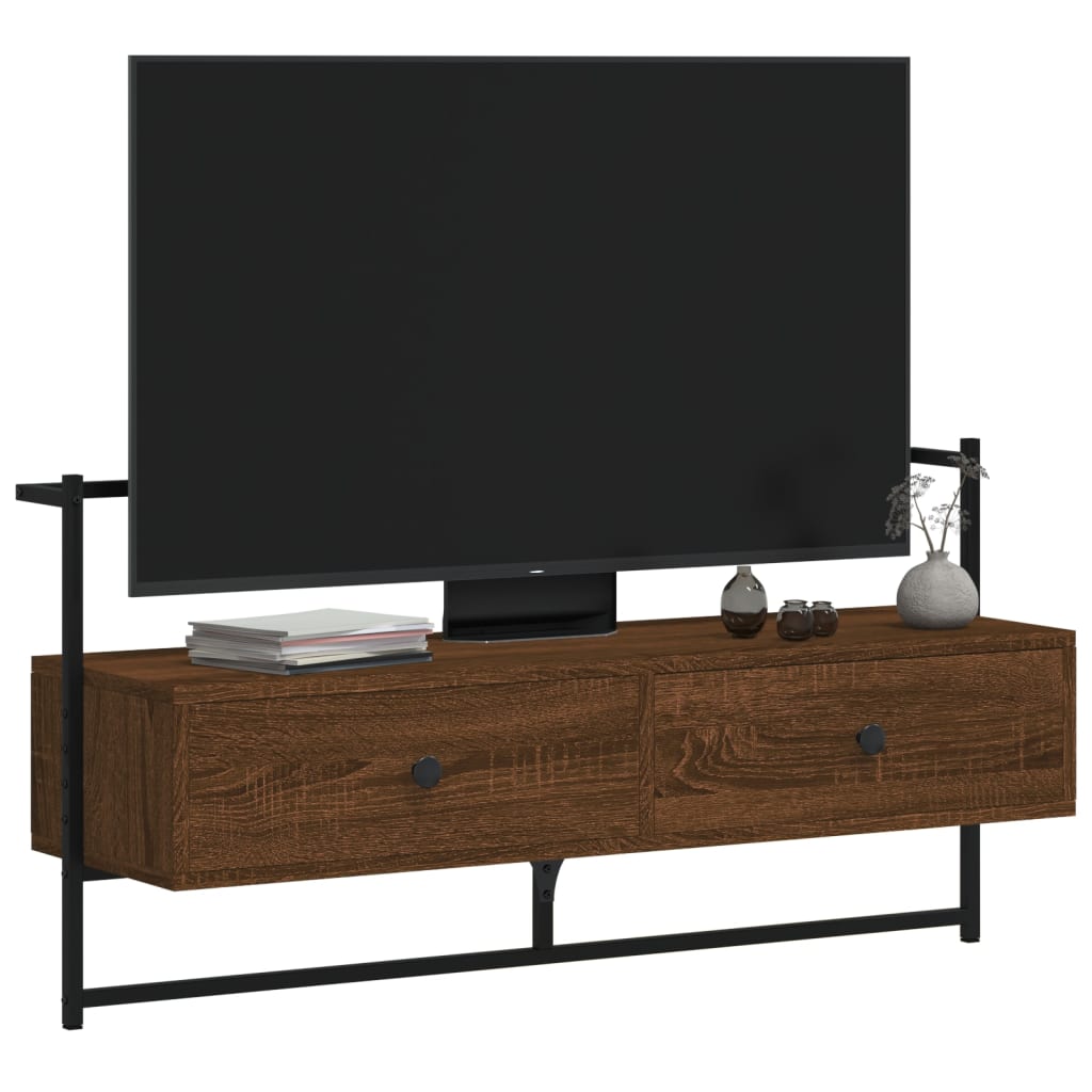 Tv-Meubel Wandgemonteerd 00,5X30X5 Cm Hout
